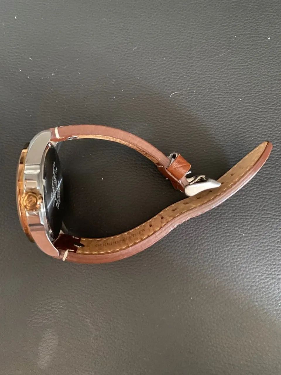 Relógio Analógico Masculino Orient, 52mm, pulseira em couro - Foto 5