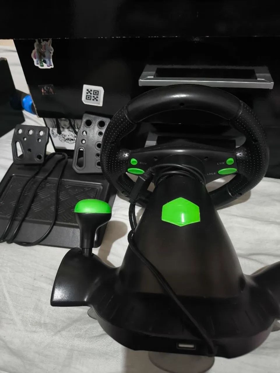 Volante Knup PC/PS3 com Pedais e Câmbio - Foto 2
