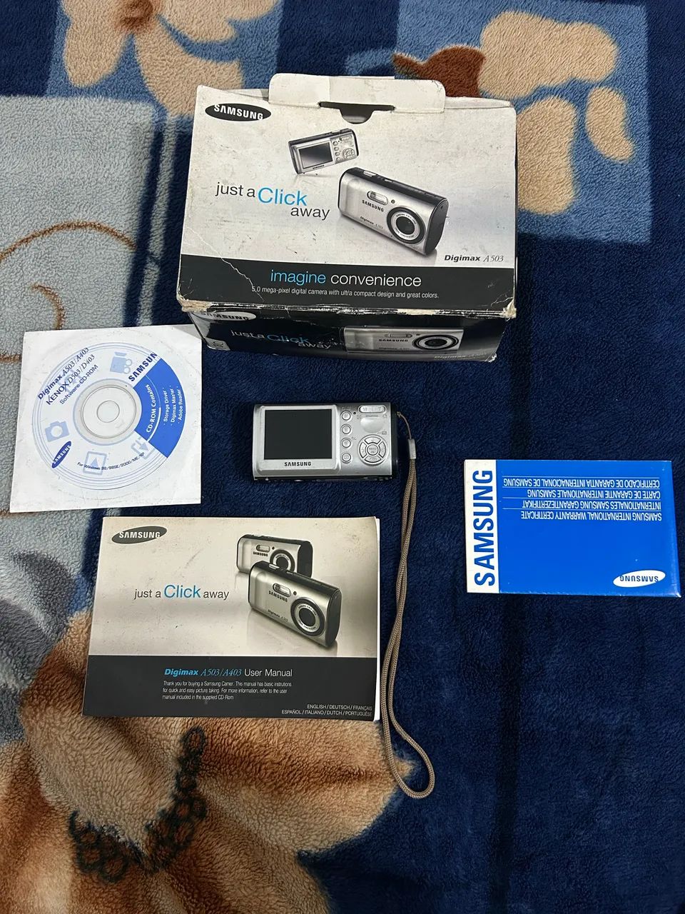 Camera sansung Digimax A503 com manuais e caixa!! Perfeito funcionamento!!