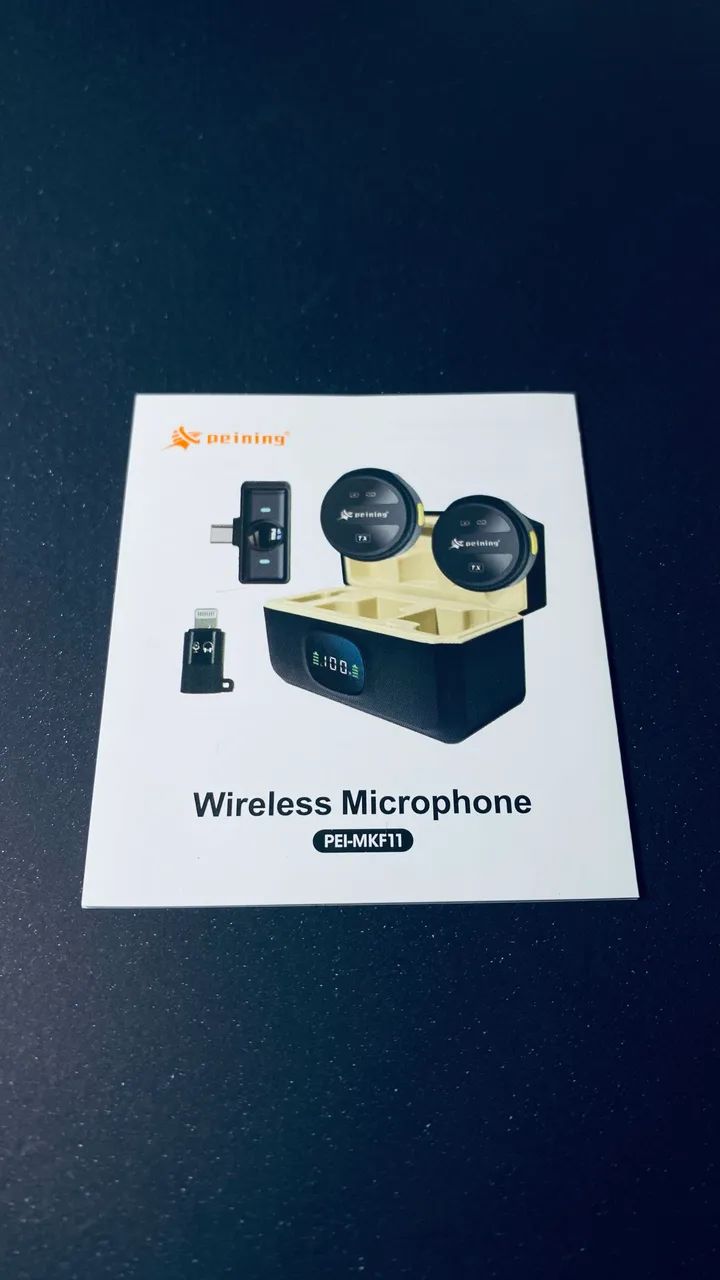 Microfone de Lapela Sem Fio  PEI-MKF11  - Foto 4