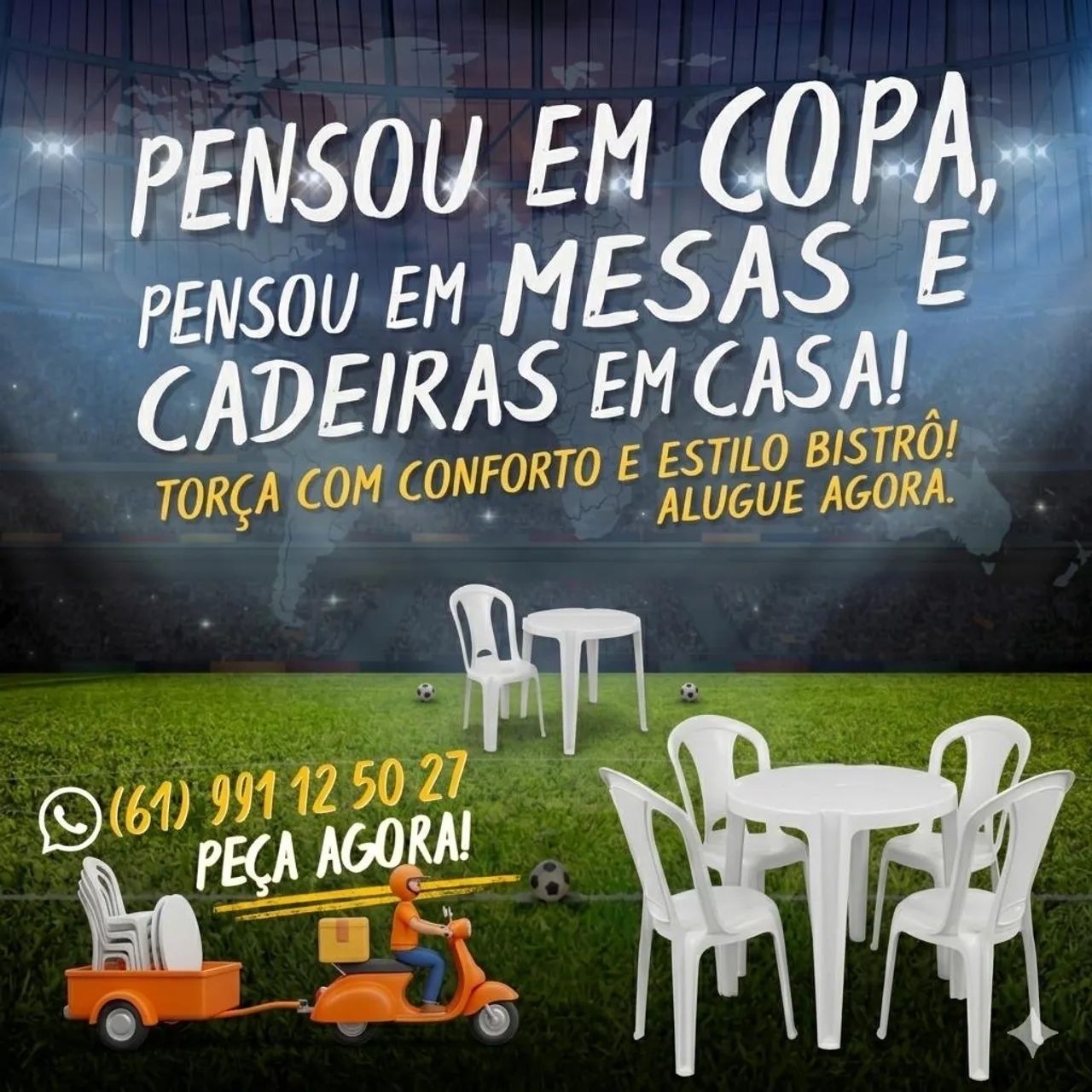 Aluguel de Mesas Cadeiras e Cama Elástica em Sobradinho  - Foto 3