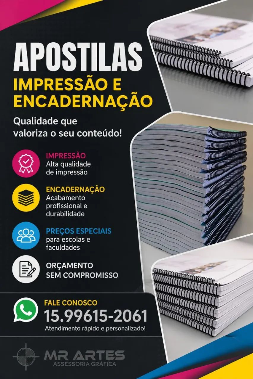 Apostilas impressão e encadernação 15. *1