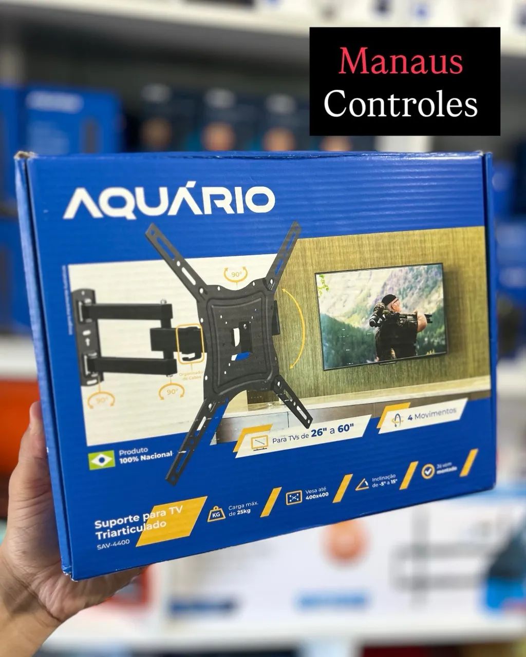 Suporte para Tv Articulado até 60 Polegadas C/ Extensores de Parafuso 