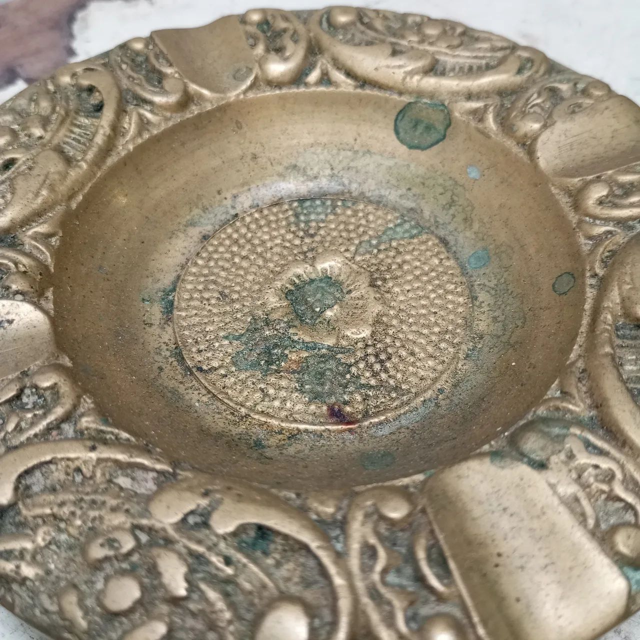 Antigo Cinzeiro Bronze 12cm - Foto 5