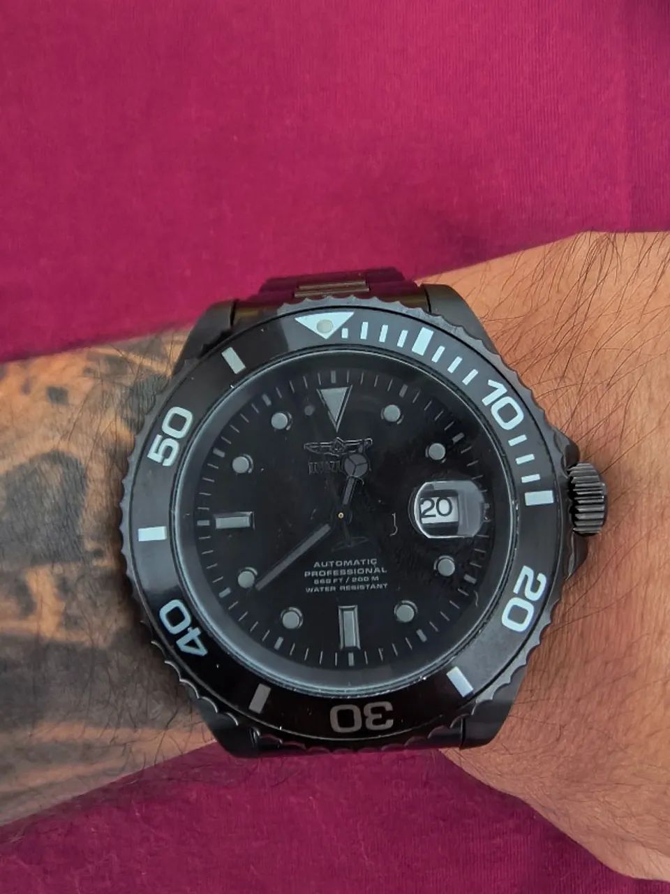 Relógio Invicta Pro Diver All Black Automático - Impecável, Na Caixa Com Nota Fiscal - Foto 3