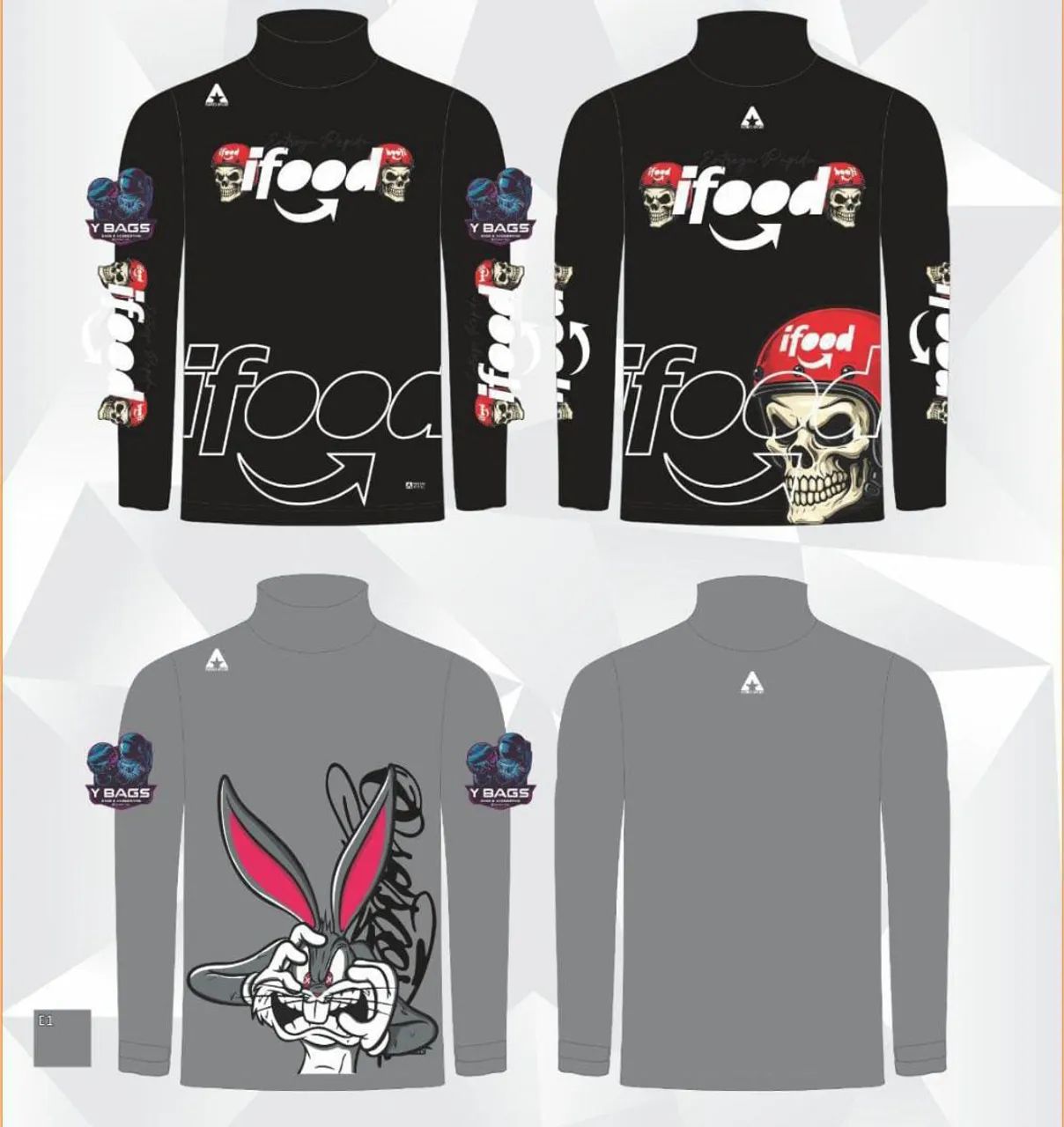 Blusas manga longa punho e gola proteção UV 