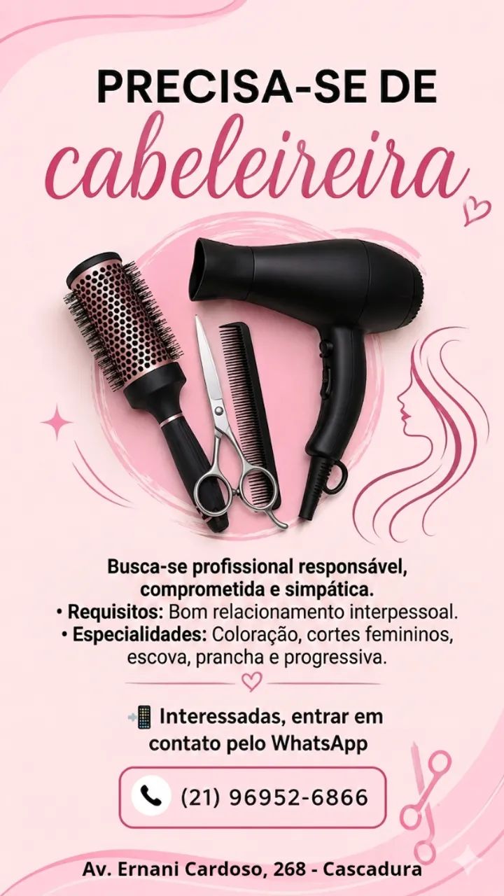 Precisa-se de Cabeleireira 