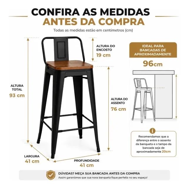 Conjunto 2 Banquetas à venda - Foto 2