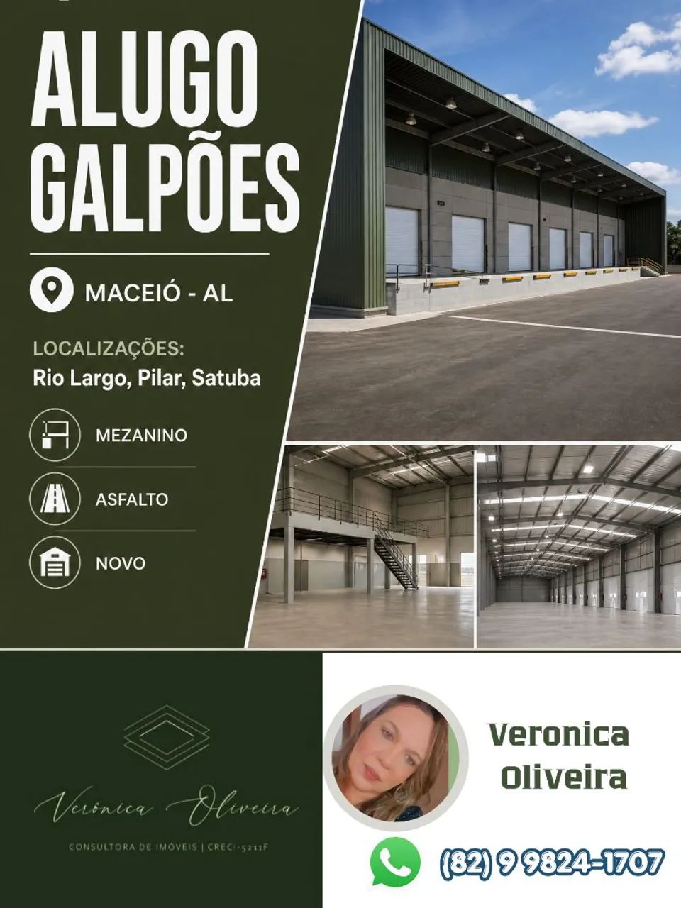 Alugo GALPÃO perto do Aeroporto de Maceió e Ceasa