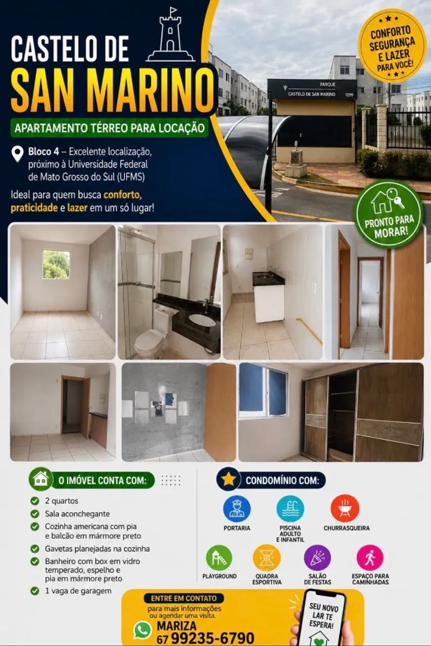 Apartamento próximo à UFMS
