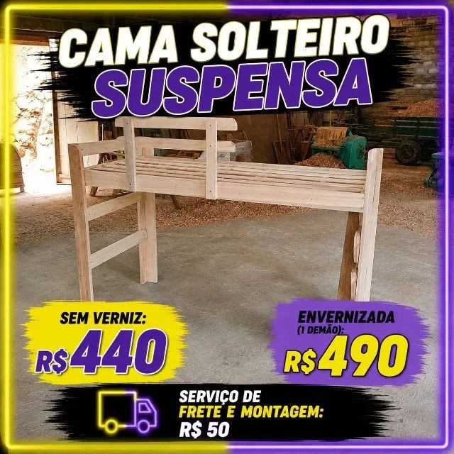 CAMA SOLTEIRO SUSPENSA