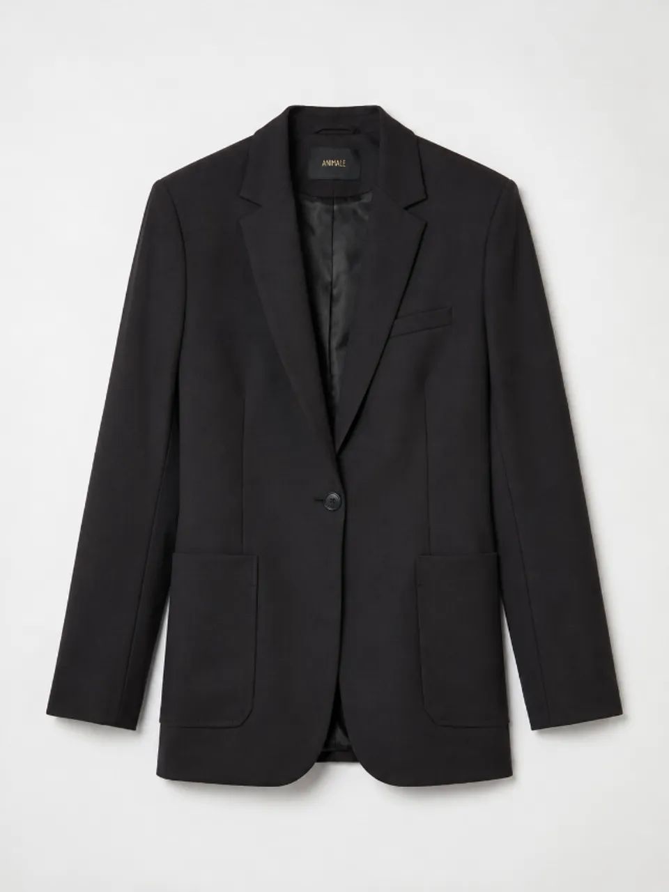 Blazer Animale Preto de Crepe