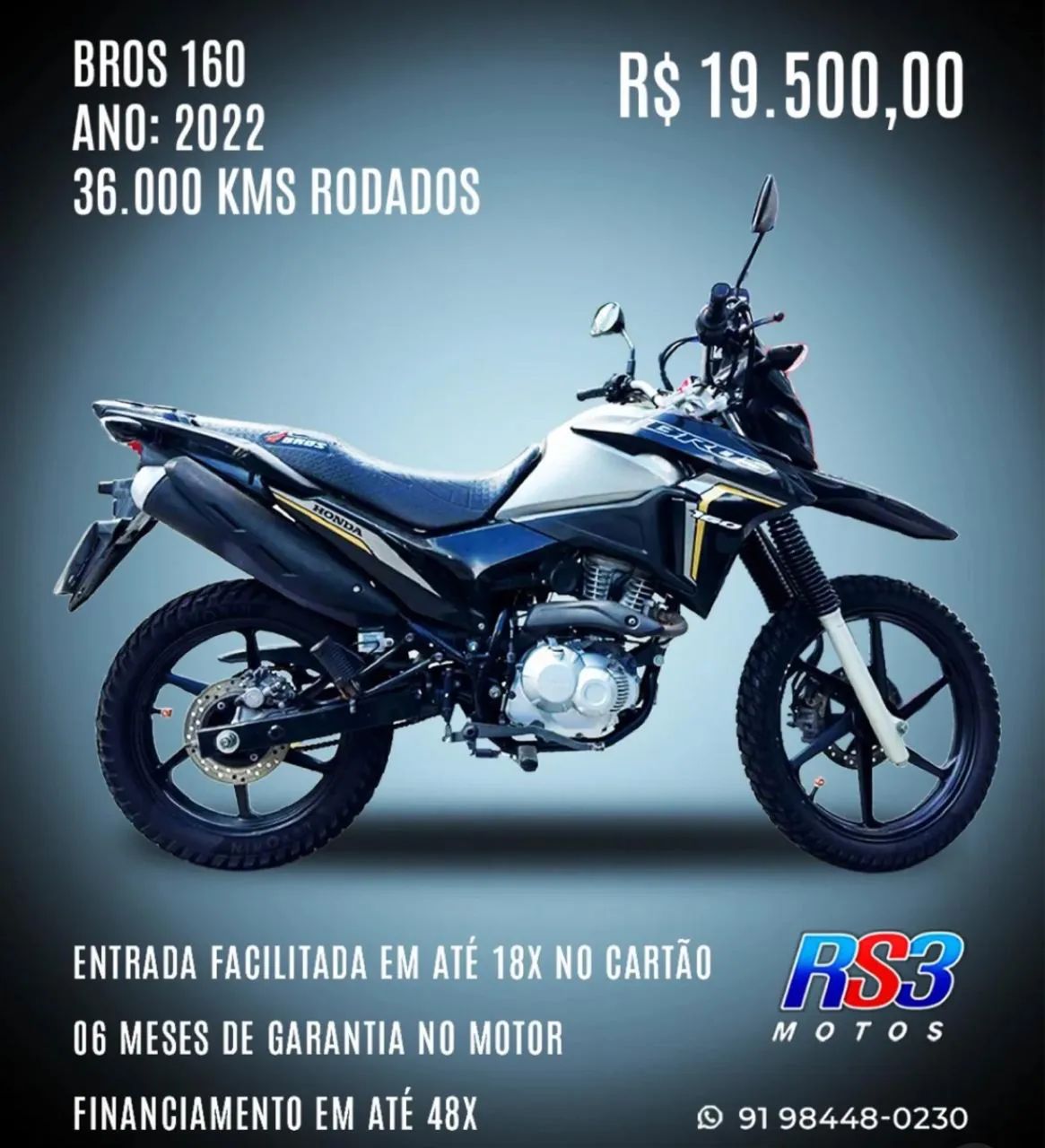 Bros 160 2022 cinza  - Foto 3