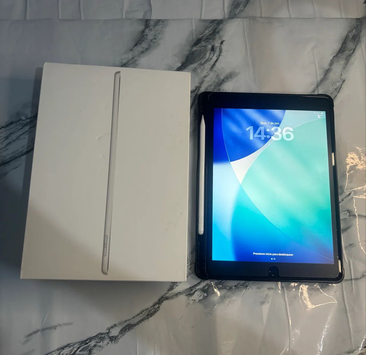 iPad 9 Silver 64 GB Perfeito na Caixa com Caneta e Capinha - Foto 3
