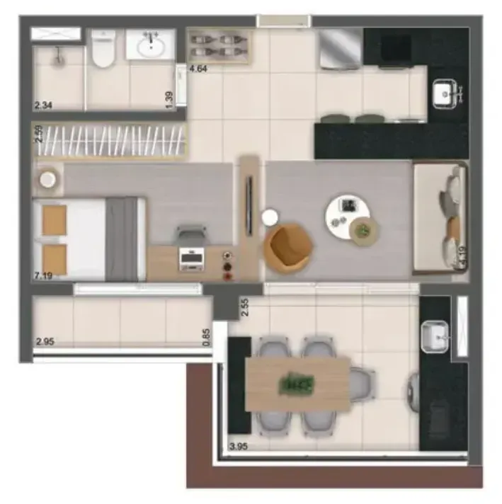 PLANTA 50m²