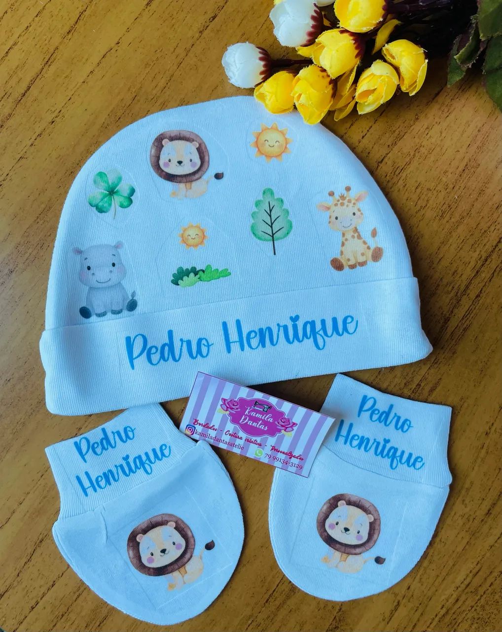 Bodys, kit touca e luvas para bebês 