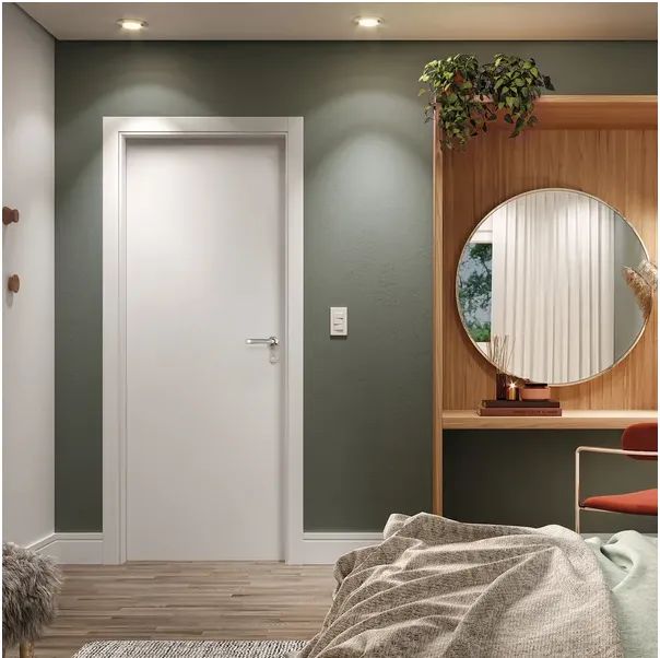 Porta Alto Padrão Pronta Concrem Innovazione Lacca Touch Bianco Externo 3mm 2