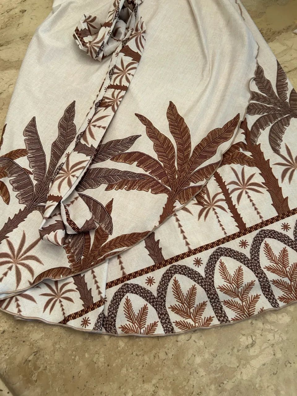 Saia Longa Envelope + Cropped com bojo (M)Nova