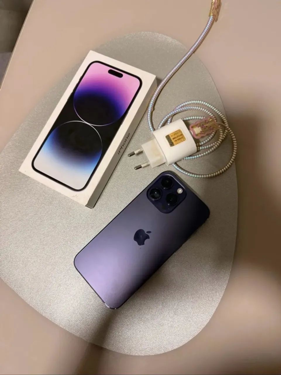 iPhone 14 Pro Max 128GB - Roxo - Todo Original - Foto 2
