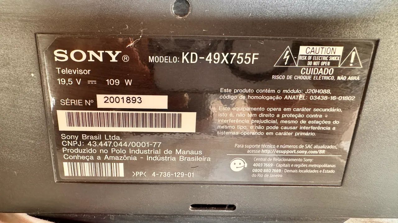 TV Sony Bravia KD-49X755F 49 polegadas - COM DEFEITO - Foto 3