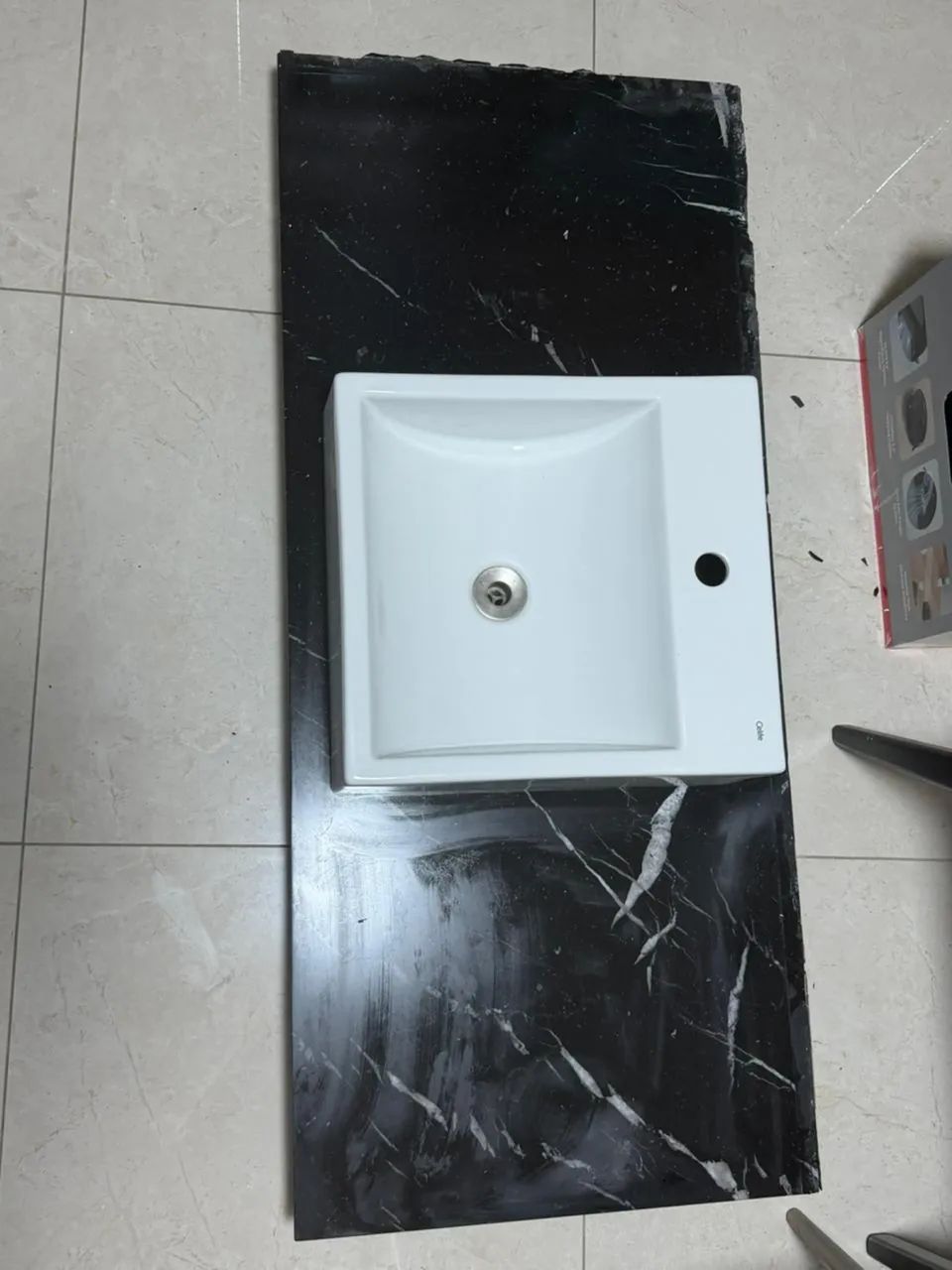 Bancada Marmore Nero Marquina com Cuba Celite - Foto 4