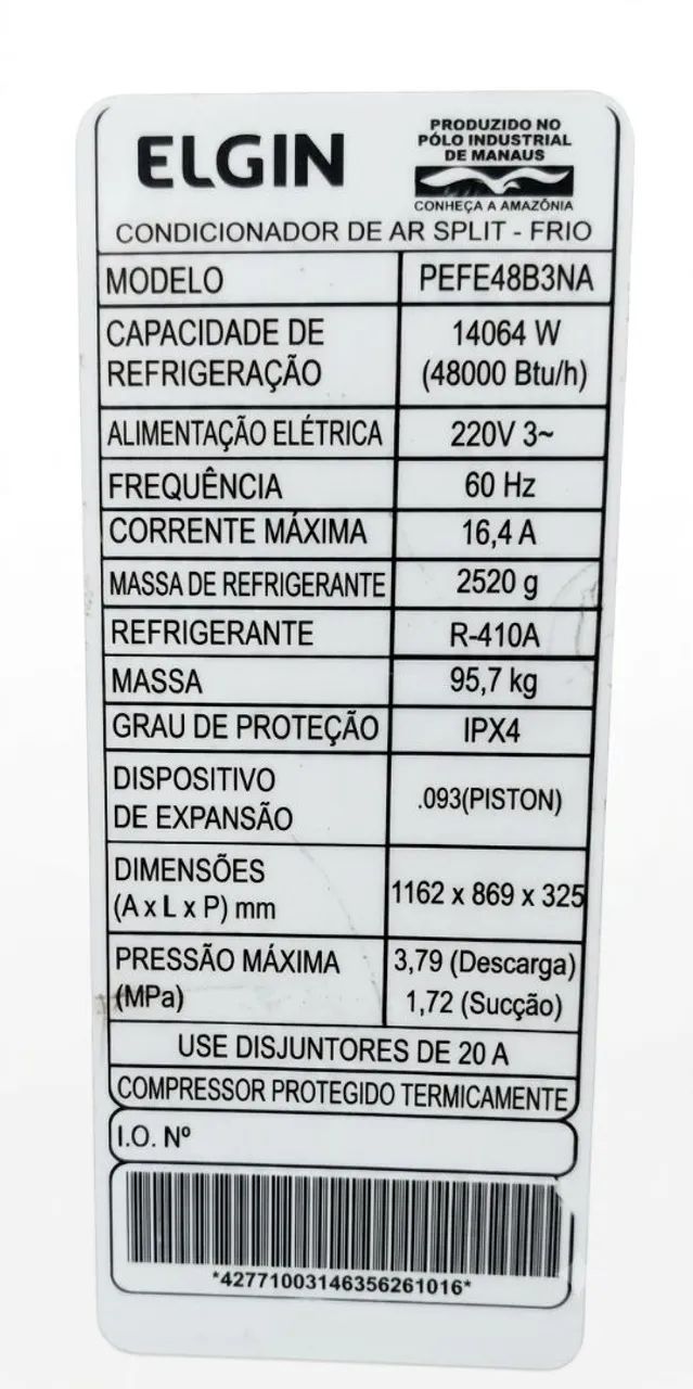 Ar-condicionado Elgin de 48 mil BTUs  - Foto 5