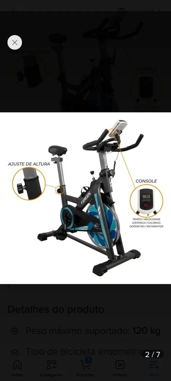 Bicicleta ergométrica semi nova - Foto 5