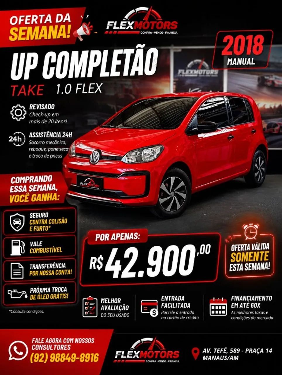 Volkswagen Up! up! take 1.0 Total Flex 12V 5p 2018
