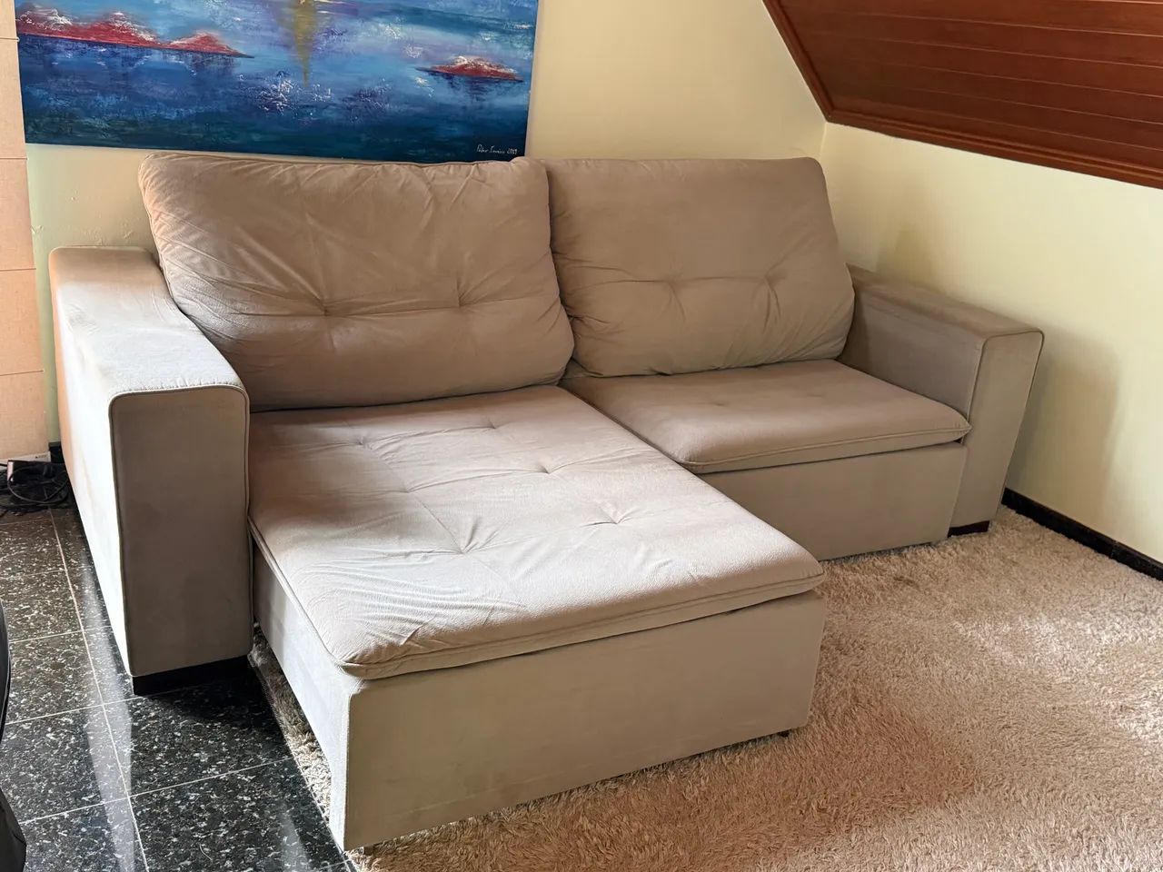 Sofá retrátil 2,54cm - muito conservado  - Foto 3