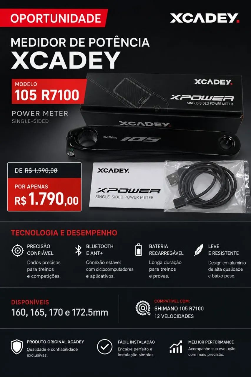 Medidor de potência shimano XCADEY 105