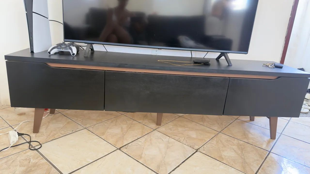 Rack Retrô Madesa Reims para TV de até 75 polegadas - Foto 3