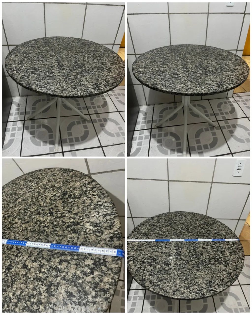 Mesa Redonda com Tampo de Granito 