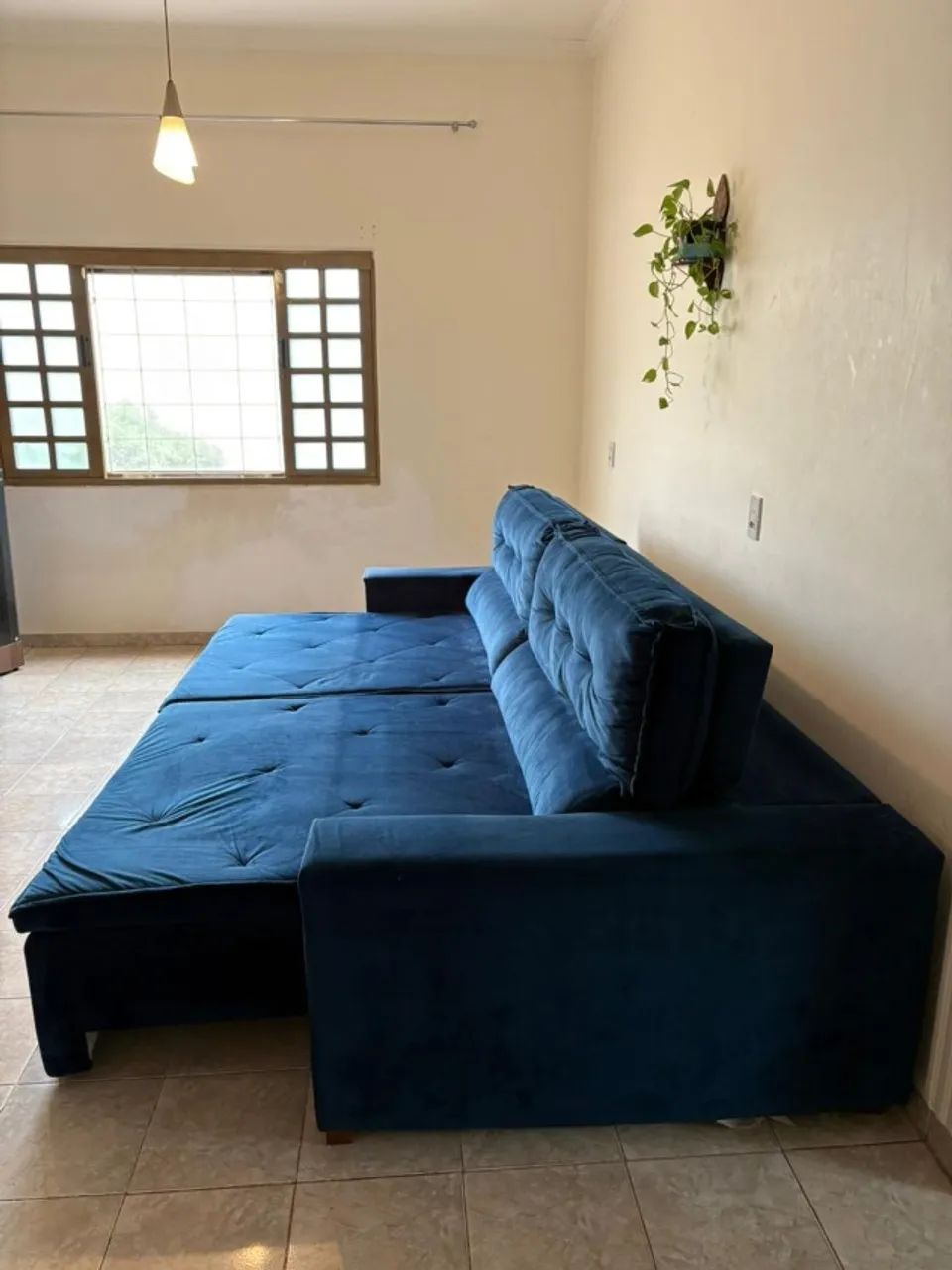 Sofá Azul retrátil e reclinável - Foto 5