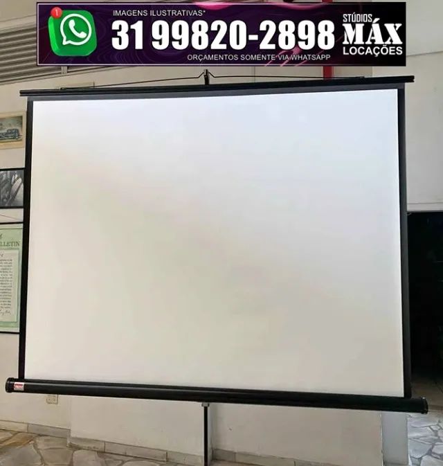 Aluguel de Telão com tripé para projetores  - Foto 4