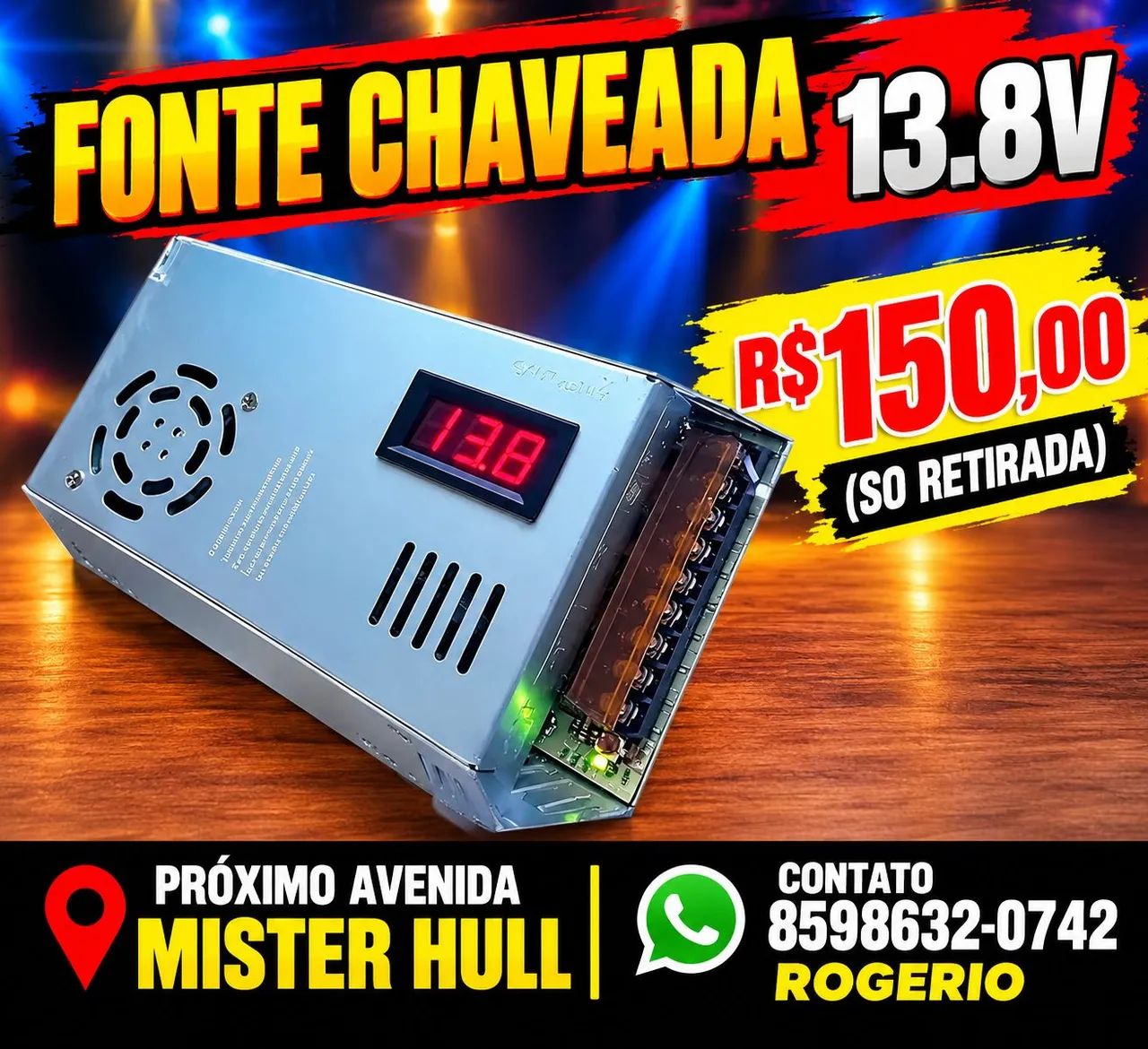 Fonte chaveada 13.8 v
