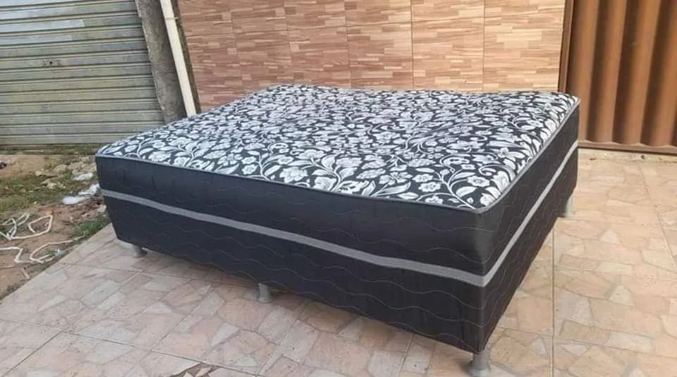 CAMA CASAL BOX CONJUGADA 20CM COM MOLAS ENSACADAS OU SEM FRETE GRÁTIS  - Foto 2
