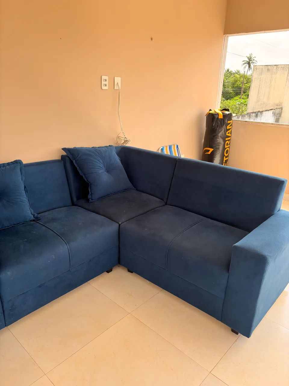 Sofás Modulares Azul Marinho - Ótimo Estado - Foto 3