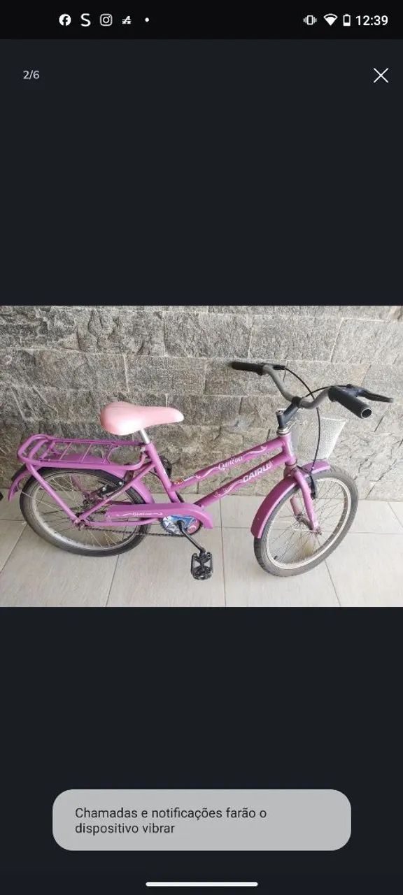 Bicicleta aro20 infantil feminina