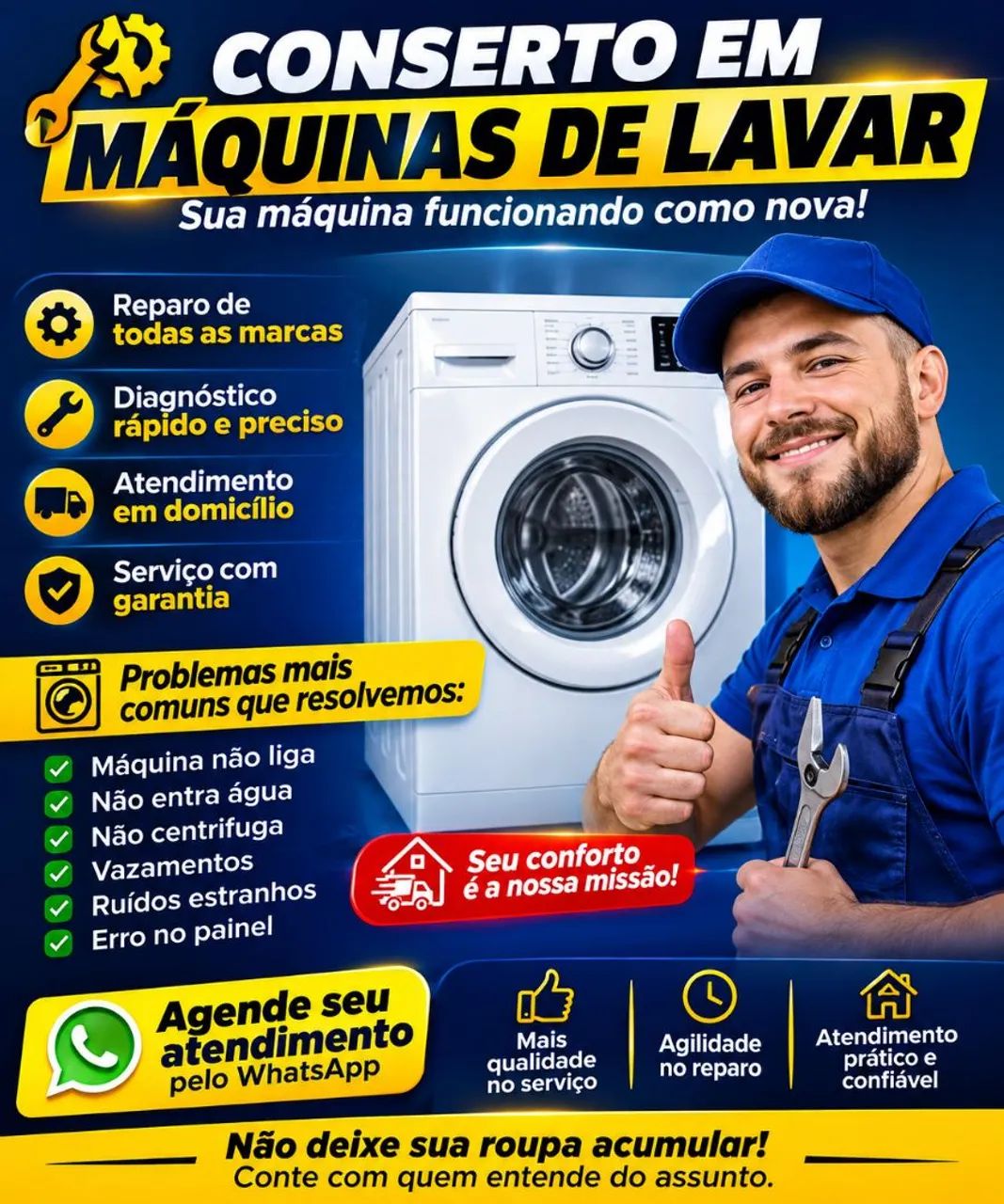 Reparo de máquinas de lavar roupas 