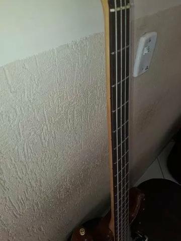 Contrabaixo jass bass stratosonic decada de 80 4 cordas gianini - Foto 3