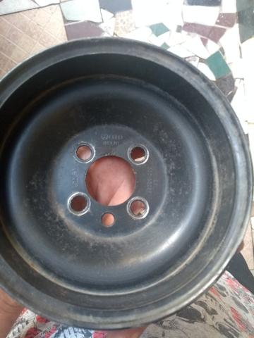 Polia bomba direção polo e suporte do compressor e alternador do polo 2003 - Foto 2