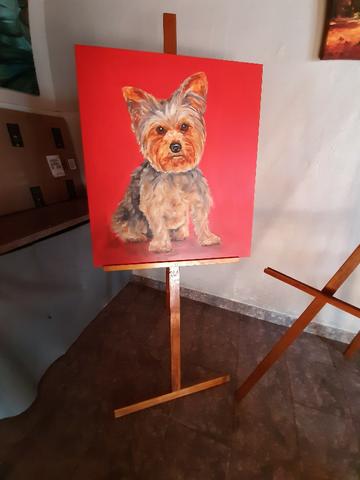 2 Cavaletes de madeira para pintura em tela e exposição - Foto 2