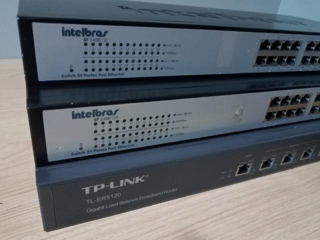 2 Switches Intelbras e Roteador TP Link - Foto 5