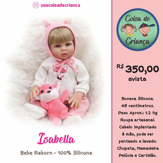 Bebe Boneca Reborn Isabella 100 Silicone 48 Cm Artigos Infantis Messejana Fortaleza Olx