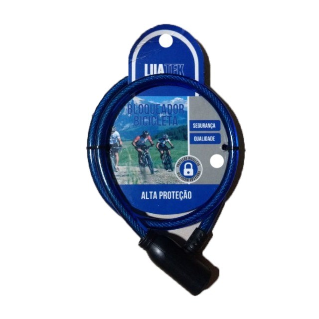Cadeado para bicicleta cabo de aço Luatek