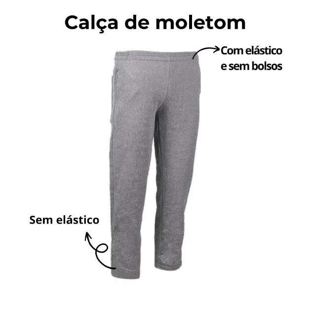 Calça Moletom Cinza - Promoção