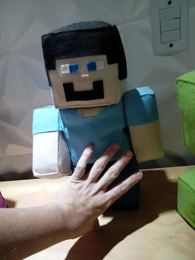 Boneco Minecraft em Feltro