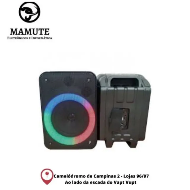 Caixa De Som Com Led Bluetooth Fm Karaokê Kts-1111