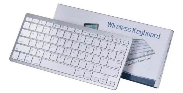 Teclado Bluetooth Sem Fio Padrão Apple iMac iPad Pc Wireless Bluetooth Universal