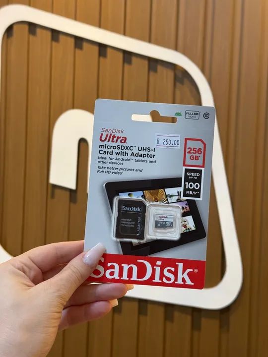 Cartão de Memória SanDisk Ultra microSDXC 256GB UHS-I com Adaptador